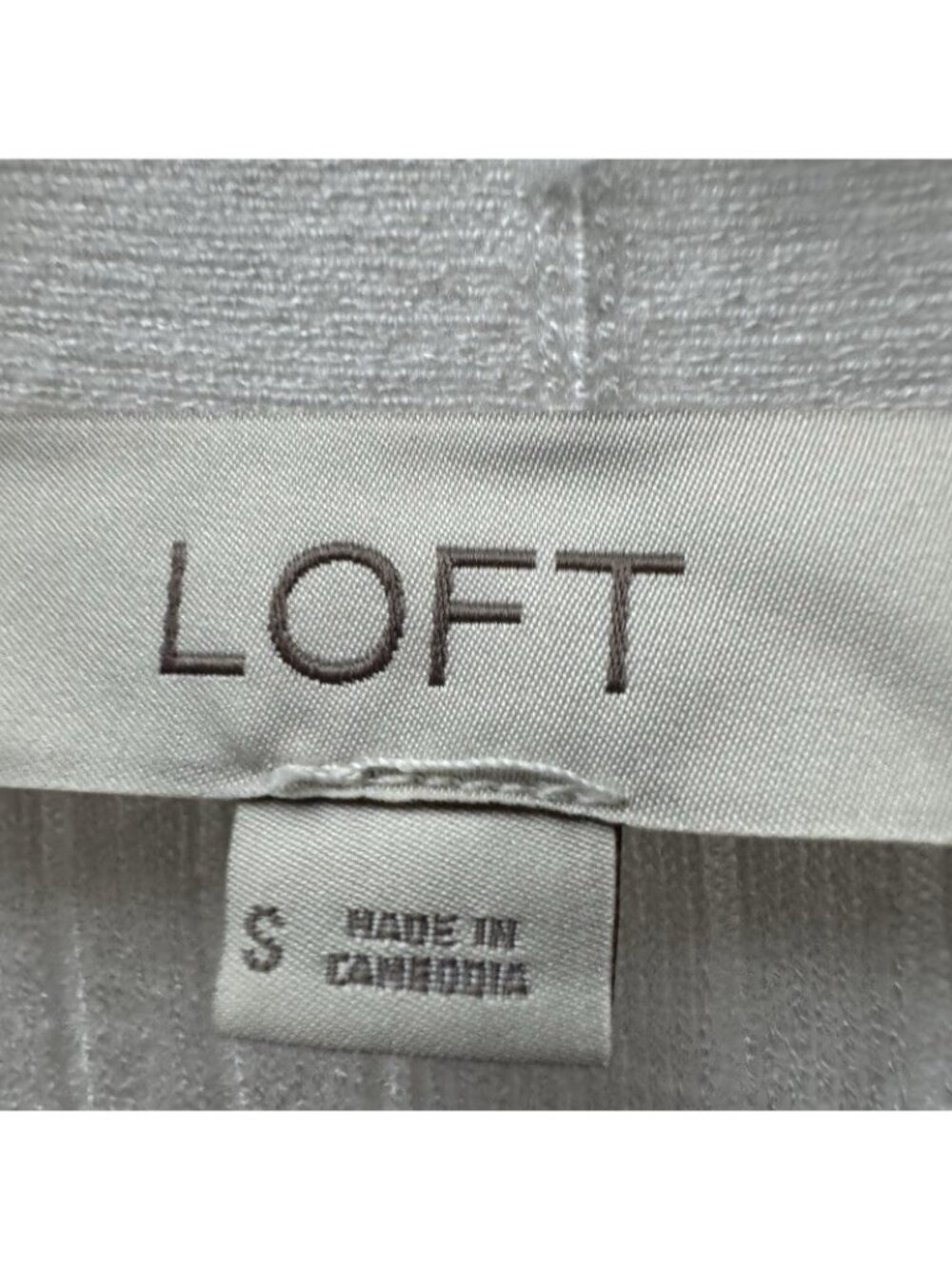 LOFT Striped Rib Knit Cardigan Sweater Women’s Small White Black Button Front - Picture 4 of 7